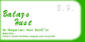 balazs hust business card